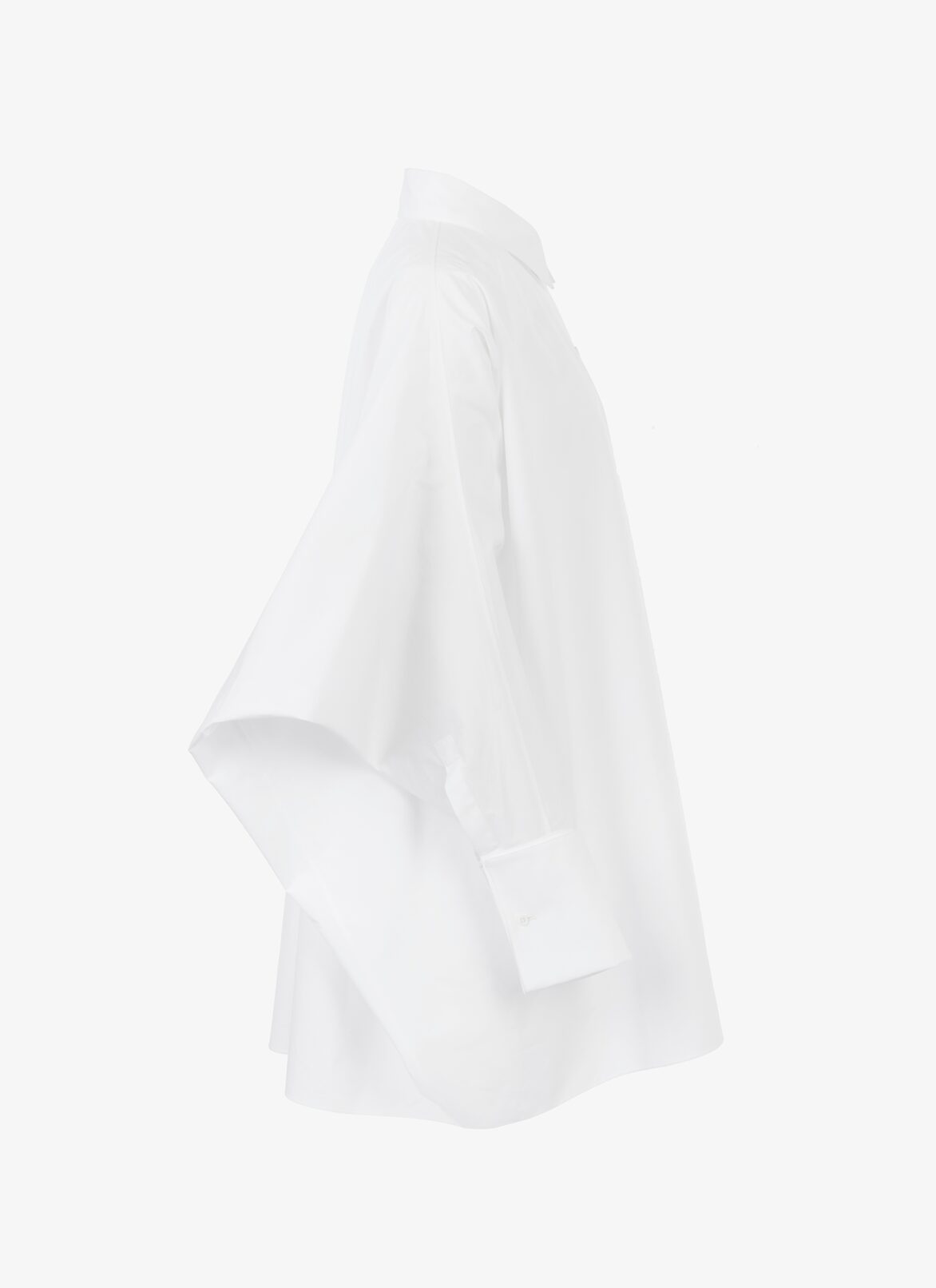 Oversize-Hemd Aus Japanischem Popeline ALAÏA WEIß OVERSIZE-HEMD AUS JAPANISCHEM POPELINE